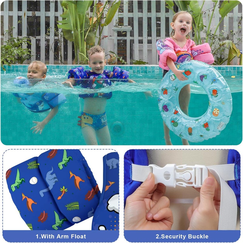 DOOHALO Kids Swim Floats for 28-70 Pounds Kid Arm Shoulder Float Vest Fit for 2-8 Years Older Boys Girls Toddler Baby Children - Image 2